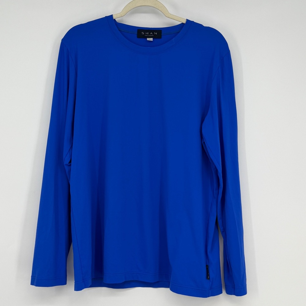 SHAN Canada‎ Blue Performance Top Long Sleeve Stretch Minimalist L